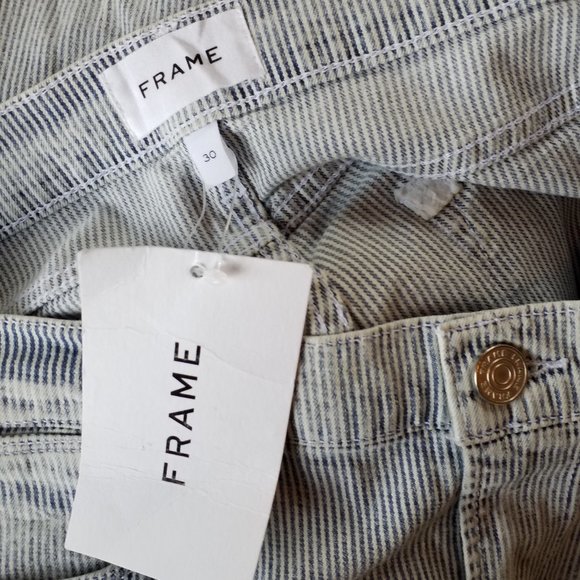FRAME Le High Flare Solar Stripe Light Wash High Waist Jeans, NWT, Size 30 - Picture 4 of 5